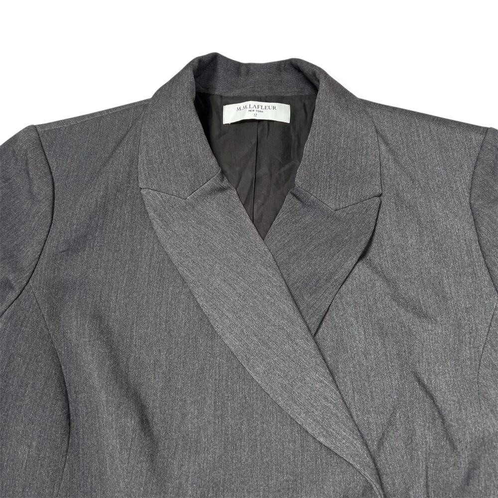 MM LaFleur Roxane Charcoal Work Jacket 1X Soft Twill Double Button Blazer NWOT - Picture 10 of 15